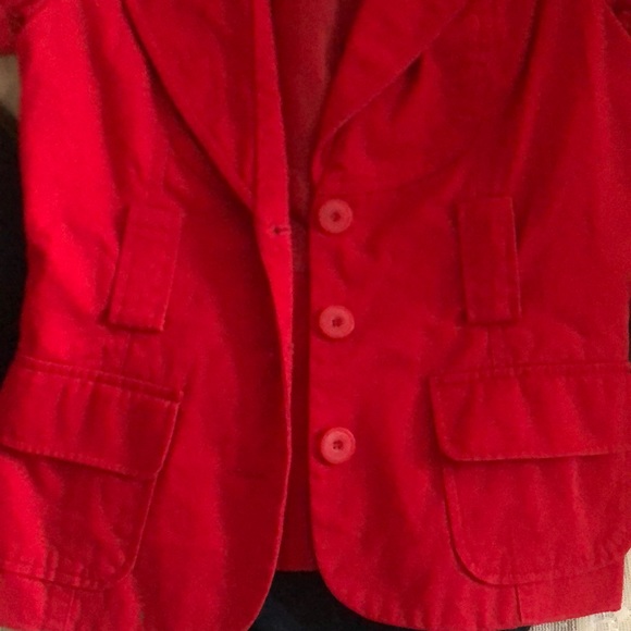 Short Sleeve Red Blazer - Picture 4 of 7